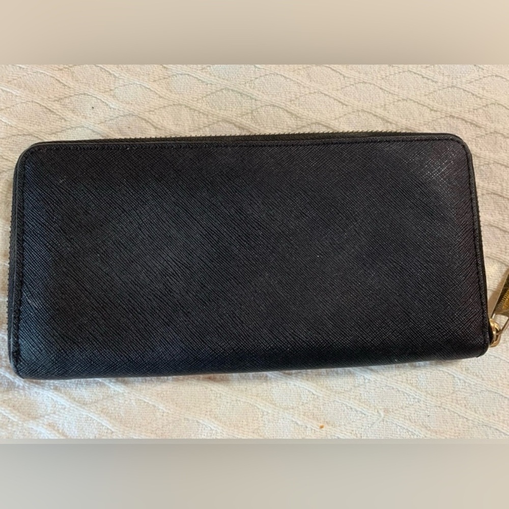 Michael Kors Black Zip-Around Wallet - Picture 2 of 4